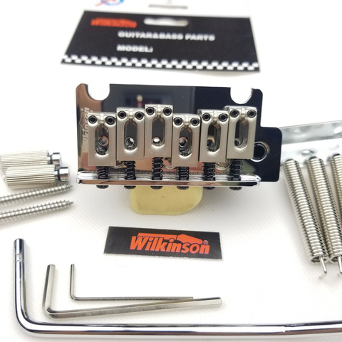 Wilkinson 2 post point Chrome Silver Double swing Electric Guitar Tremolo System Bridge for strato and suhr guitar WOV06 ► Photo 1/6