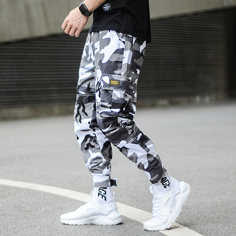 Mens Fashion Camouflage Jogging Harem Sweatpants Camo Cargo Pants 