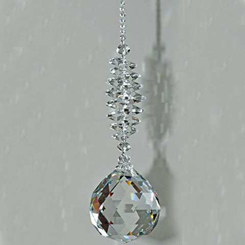 1PCS Clear Crystal Prism Ball Pendulum Feng Shui Pendant Hanging Rainbow Suncatcher Window Decor ► Photo 1/4