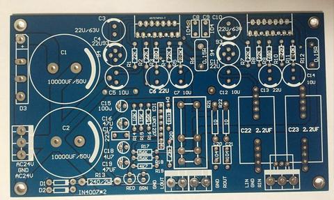 Fannyda TDA7293 7294 2 channel with horn protection universal sound PCB empty board ► Photo 1/2