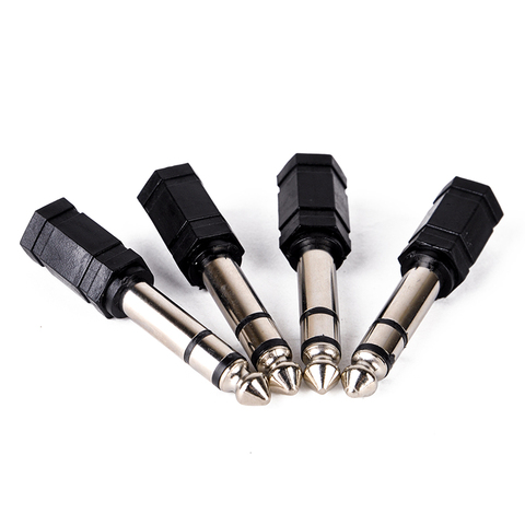 Mayitr 4Pcs  6.35mm Male to 3.5mm Female Plug Stereo Adapter 1/4 inch Stereo Male Plug to Female Socket Mini Jack Adaptor ► Photo 1/6