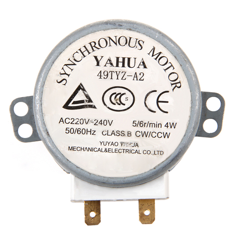 1Pc x Microwave Motor CW/CCW 4 W 5/6 RPM AC 220-240V Rotary Table Synchronous 49TYZ-A2 ► Photo 1/6