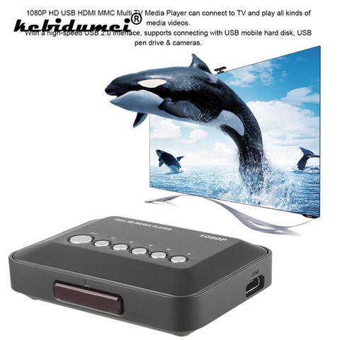 kebidumei 1080P HD Media player TV Videos for SD MMC RMVB MP3 Multi TV USB HDMI Media Player Box Support USB Hard Disk drive ► Photo 1/6