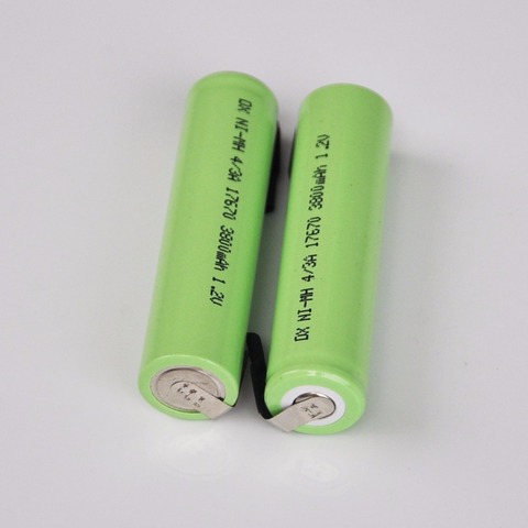 10PCS 4/3A 1.2V rechargeable battery 3800mah 7/5A 17670 17650 ni-mh nimh cell with welding pins for electric shaver toothbrush ► Photo 1/2