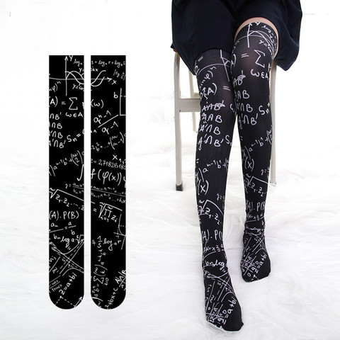 Women printing Thigh High Stockings Over Knee Socks Anime Long Thin Stocking medias Polyester   Stockings For Girl 7ZJQ-SW11 ► Photo 1/6