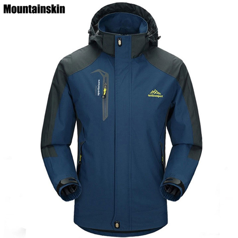 Mountainskin 5XL Men's Jackets Waterproof Spring Hooded Coats Men Women Outerwear Army Solid Casual Brand Male Clothing,SA153 ► Photo 1/6