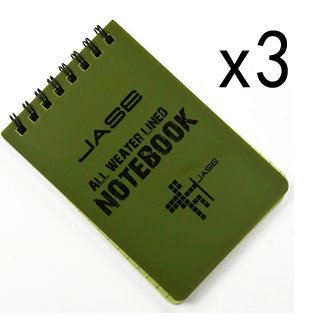 Set of 3 Green Waterproof/All Weather/Shower/Aqua Notes/Notepad/Notebook ► Photo 1/5