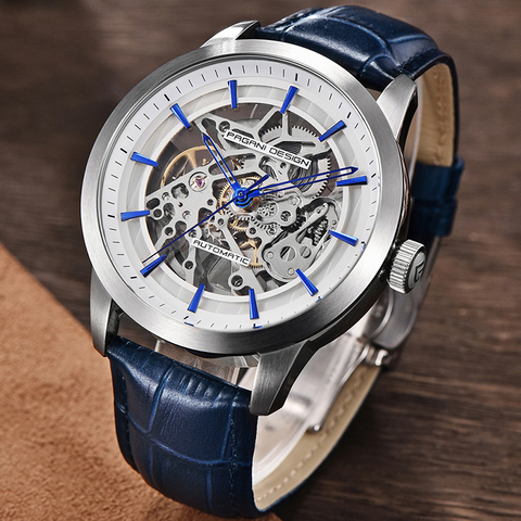 PAGANI DESIGN Business Man Watch Luxury Skeleton Hollow Leather Men's Wristwatch New Mechanical Male Clock Relogio Masculino ► Photo 1/6