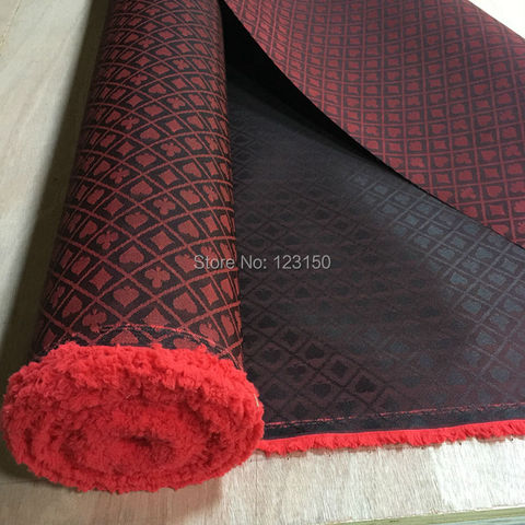 FT-03 Two-tone poker table speed cloth, New design, Black and Red Waterproof Suited High Speed Cloth for Poker Table ► Photo 1/3