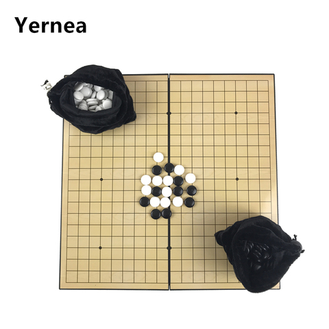 High Quality Foldable Convenient Chess Game Of Go Board Game Magnetic Chess Pieces Full Set 32*32 CM Size Plastic Yernea ► Photo 1/6