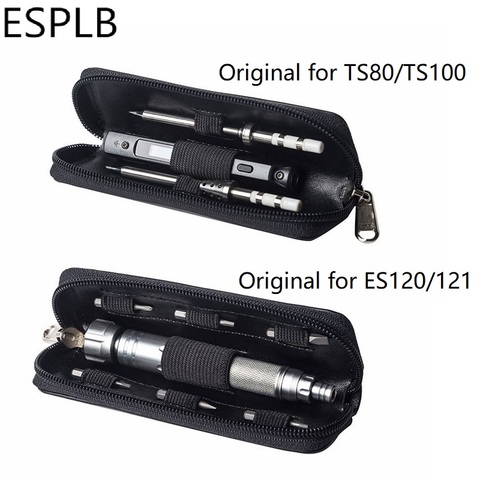Original Tool Bag for TS100 TS80 Soldering Iron ES120 ES121 Electric Screwdriver Portable Storage Organizer Zipper Bag Case ► Photo 1/6