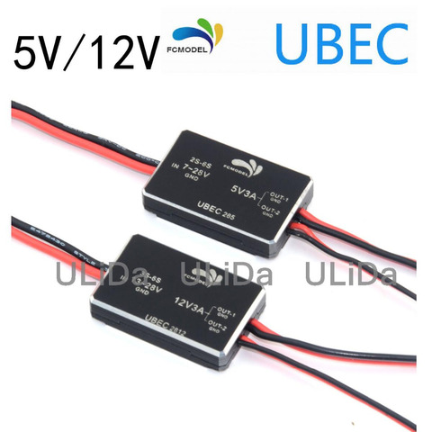 High Quality 5V/12V 3A UBEC Support 2-6S/3-6S Lipo Battery Fully Shielded Anti-interference Voltage Stabilizer ► Photo 1/6
