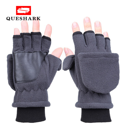 Adult Men Women Fishing Gloves Double Layer Warm Thickened Non-slip Touch Screen Half Finger Cycling Ski Snowboard Snow Mittens ► Photo 1/6