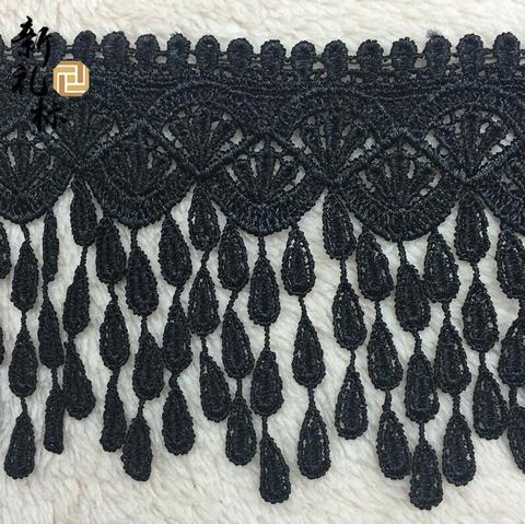1 Yard Hot Sale Long Polyester Tassel Fringe African Lace Ribbon Trimming Guipure For Sewing Garment Latin Dress Accessories Diy ► Photo 1/4
