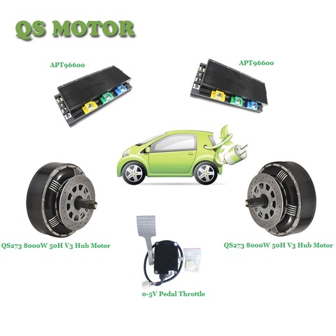 QSMOTOR 2WD 8000W 96V Small Electric Car Conversion kits ► Photo 1/1