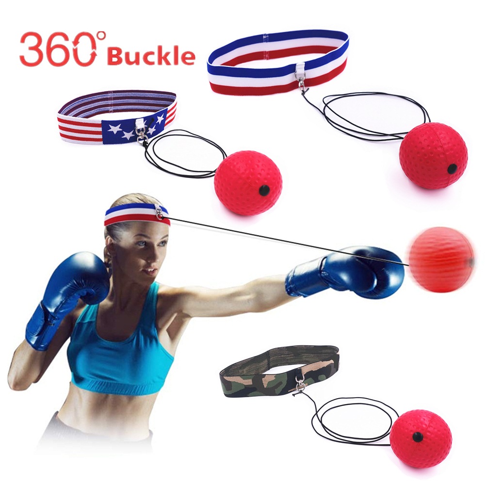 Boxing Reflex Ball Bouncy Fight Speed Ball Level With Headband Portable Training 