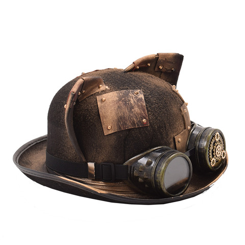 Steampunk Hats Gothic Cat Ear goggles Bowler Topper Fedora Party Festival Accessories ► Photo 1/6
