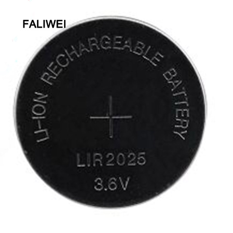 2PCS/LOT LIR2025 Rechargeable Battery for BMW Car Key Li-ion Battery Button/Coin Cell 3.6V 30mAh Repleace CR2025 ► Photo 1/1