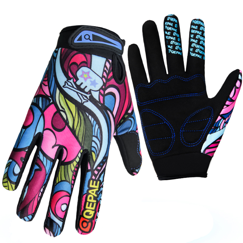 BATFOX Bicycle Full Finger Gloves Women Winter Sport Mittens Breathable Cycling 