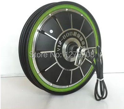 Pedal electric vehicles 16*2.50 or 16*3.0  48V  500W 16inches 500RPM  Brushless Non-gear Hub motor ► Photo 1/3