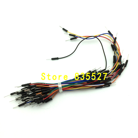 65pcs/sets Male to Male Flexible Breadboard Line Jumper Cable Wires for Arduino Bread board lines Connecting line Loaf ligation ► Photo 1/1