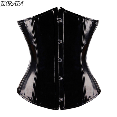 New Fashion Ladies Corset Sexy Underbust Corsets And Bustiers Body Shaper Slimming PVC Lingerie Waist Trainning Tops Steampunk ► Photo 1/6