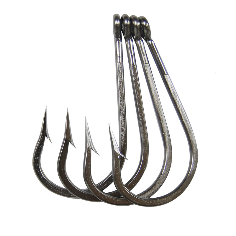 5pcs Size 8/0 Fishing 7691S Stainless Steel Hook Big Game Southern Tuna Hooks 