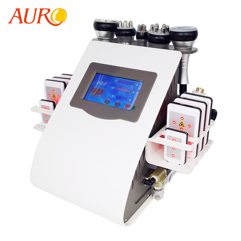 AURO New 6 in 1 Vacuum Ultrasonic Cavitation Liposuction Machine RF Weight Loss Radio Frequency RF Slim Beauty Machine for Free ► Photo 1/6
