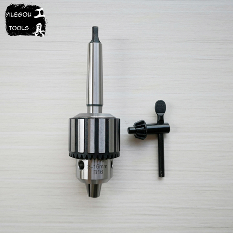 MT 2# Morse Taper Shank With 3-16mm Spanner Chuck. 2# Morse Taper Shank B16 + Heavy Spanner Drill Chuck For Twist Drills Chuck ► Photo 1/1