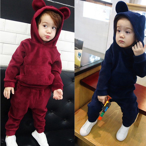 KEAIYOUHUO Children Clothing Boys Sets Winter Costume Kids Clothes Toddler Girl Baby Boys Clothes Sets Cotton Girls Sport Suits ► Photo 1/6