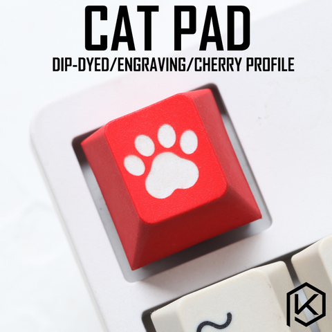 Novelty cherry profile dip dye sculpture pbt keycap for mechanical keyboard laser etched legend cat pad r1 1x black red blue ► Photo 1/5