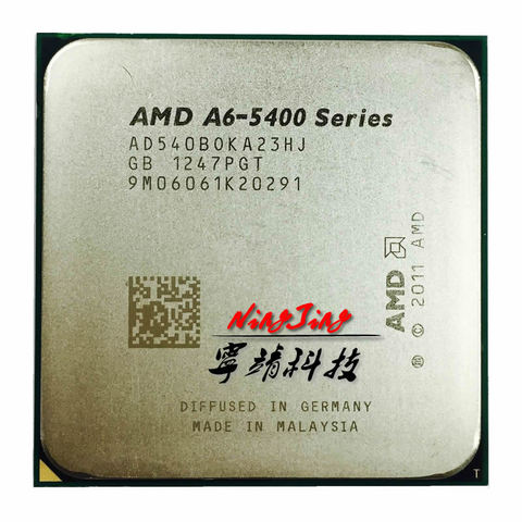 AMD A6-Series A6 5400 A6 5400B 540B  3.6 GHz dual-core CPU Processor AD540BOKA23HJ Socket FM2 ► Photo 1/1