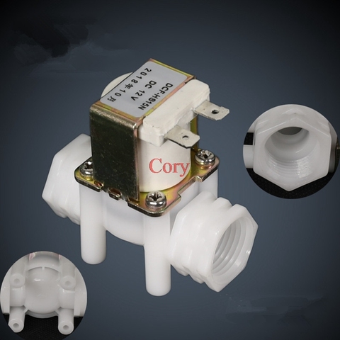1PC Plastic solenoid valve DN15 G1/2 Female Thread DC 12V DC 24V AC 220V Normal closed Normal Open Without Check/Filter function ► Photo 1/1