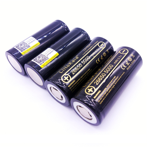 4PCS LiitoKala 26650-50A 5000mah 26650 Li-ion 3.7v Rechargeable Battery for Flashlight 20A ► Photo 1/6