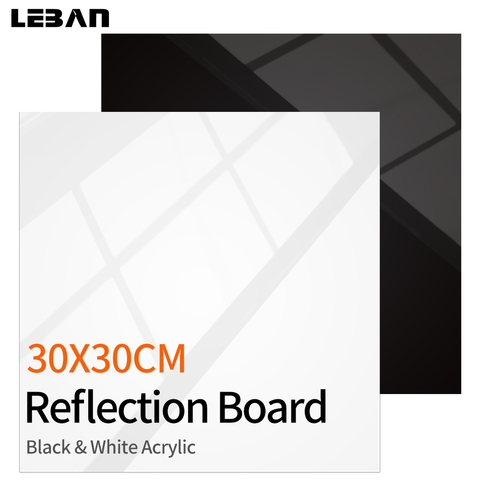 30x30cm Reflective White & Black Acrylic Reflection Background Display Boards for Product Table Top Photography Shooting ► Photo 1/1