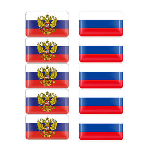 10Pcs Car styling 3D Russia Flag Decoration Decal Russian National Emblem Decorative Badge Sticker Auto Accessories ► Photo 1/6