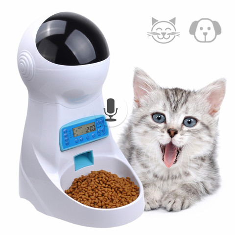 3L Automatic Pet Food Feeder With Voice Recording Pets food Bowl For Medium Small Dog Cat LCD Screen Dispensers 4 times One Day ► Photo 1/1