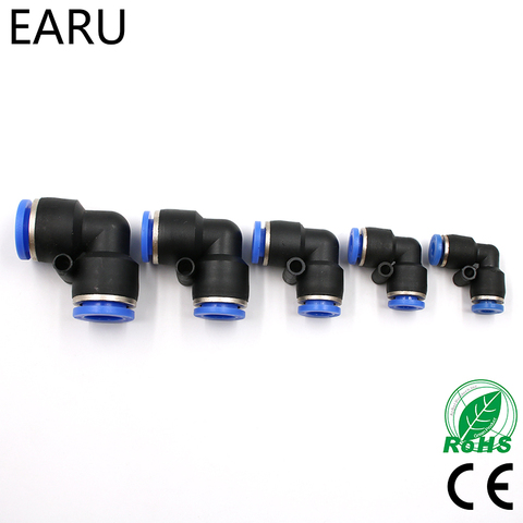 5pcs PV4 6 8 10 12MM Pneumatic L Type Elbow Fitting Plastic Pipe Connector Quick Fitting Angle Adapter Plug ► Photo 1/6