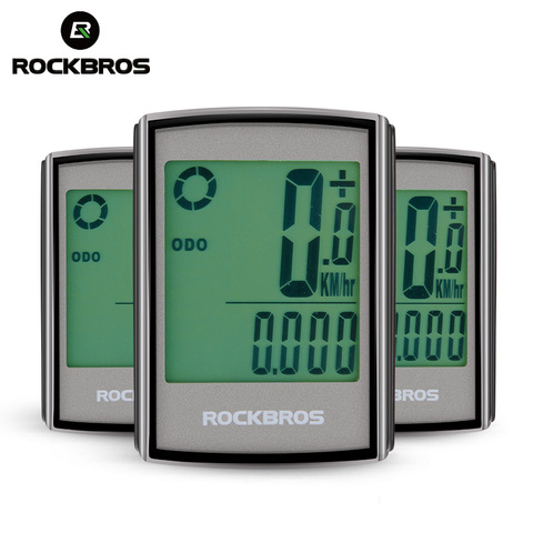 ROCKBROS Waterproof Bicycle Computer LCD Backlight Stopwatch Wireless Cycling Bike Computer Speedometer Odometer MTB Accessories ► Photo 1/6