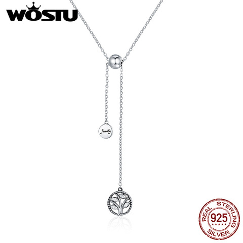WOSTU Original 925 Sterling Silver Family Tree Pendant Necklaces For Women S925 Luxury Jewelry Mother Gift CQN106 ► Photo 1/6