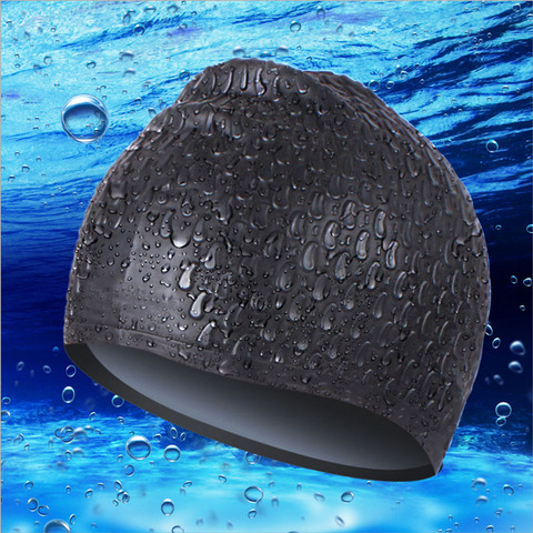 Swimming Caps Men and Women Waterproof Large Ear Plug Protect Swimming hats Silicone swim cap ► Photo 1/6