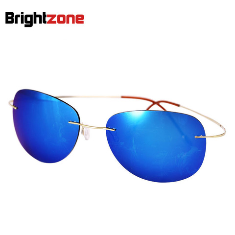 Bright 2022 Bestseller Ultra-light Rimless Titanium Polarized Sunglasses Men Women Driving Brand Sun Glasses Shade Oculos De Sol ► Photo 1/6