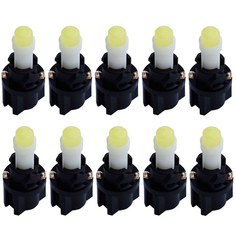 10X T5 W1.2W W2X2.6d With 11mm Max Diameter V-2 Holder Socket COB LED Car Interior Dashboard Light Auto Instrument Cluster Lamp ► Photo 1/6