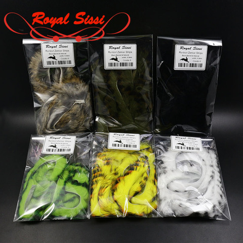 6 optional colors Fly Tying Black Barred Rabbit Zonker Strips straight cut rabbit strips brass pike fly patterns tying materials ► Photo 1/6