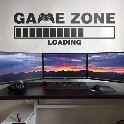 Game Zone Loading Controller Wall Sticker Vinyl Home Decor For Kids Room Teens Bedroom Gaming Room Decals Interior Mural A179 ► Photo 1/5