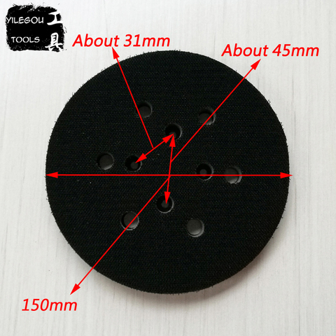 Free Shipping 150mm 6 Hole Sanding Pad 6 Inches Polishing Disc 6