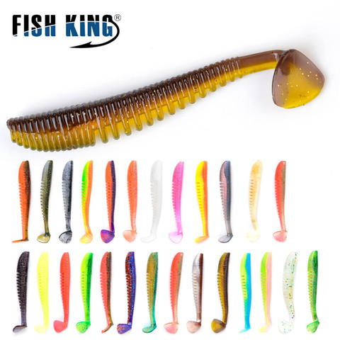 FISH KING Fishing Lures 75mm 100mm 125mm Artificial Baits Wobblers Soft Lures Shad Carp Silicone Fishing Soft Baits Tackle ► Photo 1/5