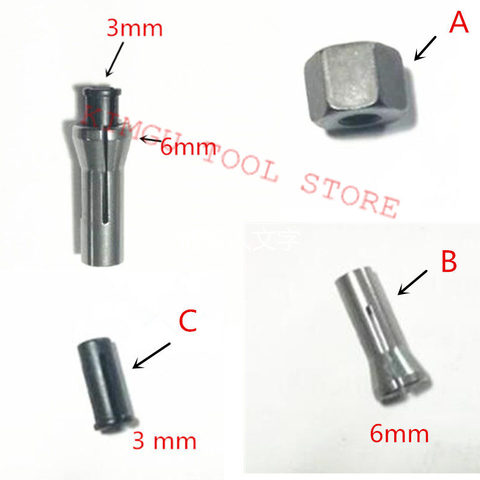 Iron Chuck Cap Replace for Makita GD0600 906 3mm 6mm 763627-4  GD0603 GD0601 Collet cone ► Photo 1/3