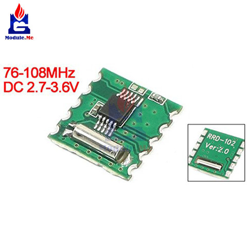 FM Stereo Radio Module RDA5807M Wireless Board RRD-102V2.0 for Arduino DC 2.7 -3.6V Frequency 76 -108MHz ► Photo 1/4