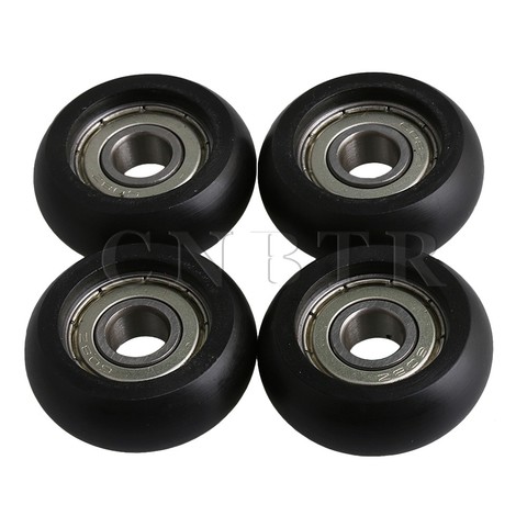 4x CNBTR 8x32x12mm Black Plastic Bearing Steel Ball Bearing Guide Pulley Roller Round Wheel Load 191KG for Door Window ► Photo 1/1